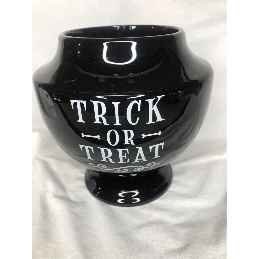 HYDE & EEK TRICK OR TREAT CERAMIC COOKIE JAR HALLOWEEN 👻 Target NO LID READ